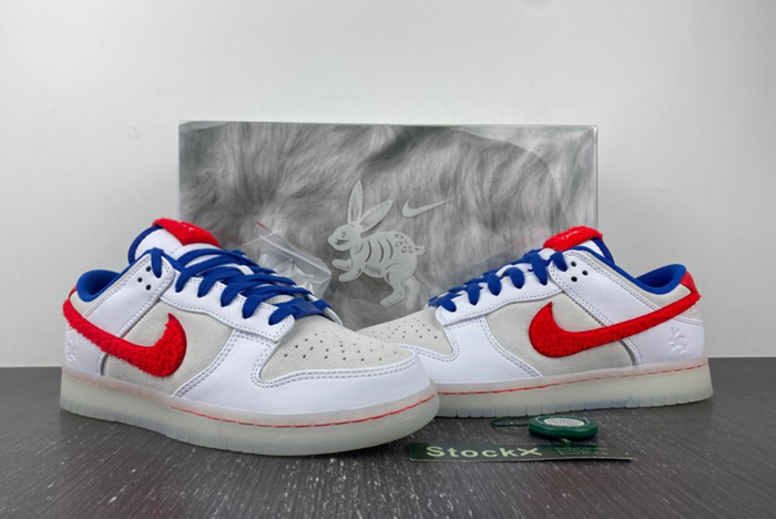 Nike Dunk Low Year of the Rabbit "White/Crimson-Varsity Royal" FD4203-161