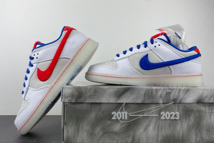 Nike Dunk Low Year of the Rabbit "White/Crimson-Varsity Royal" FD4203-161