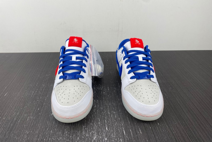 Nike Dunk Low Year of the Rabbit "White/Crimson-Varsity Royal" FD4203-161