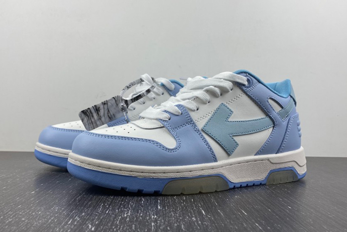 Off-White Out Of Office Calf Leather White Baby Blue OMIA189C99-LEA007-0140
