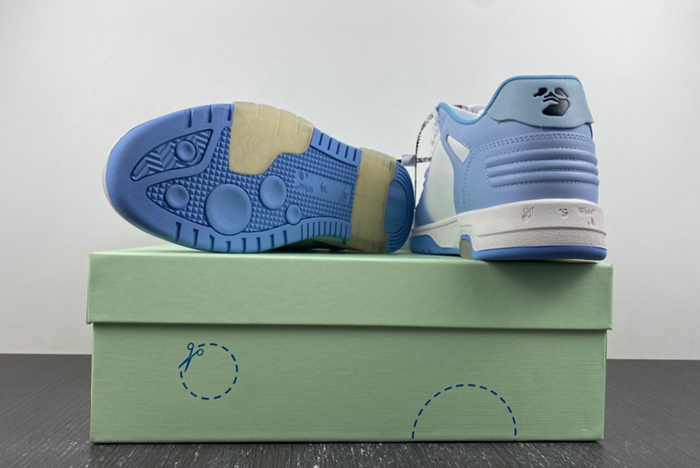 Off-White Out Of Office Calf Leather White Baby Blue OMIA189C99-LEA007-0140