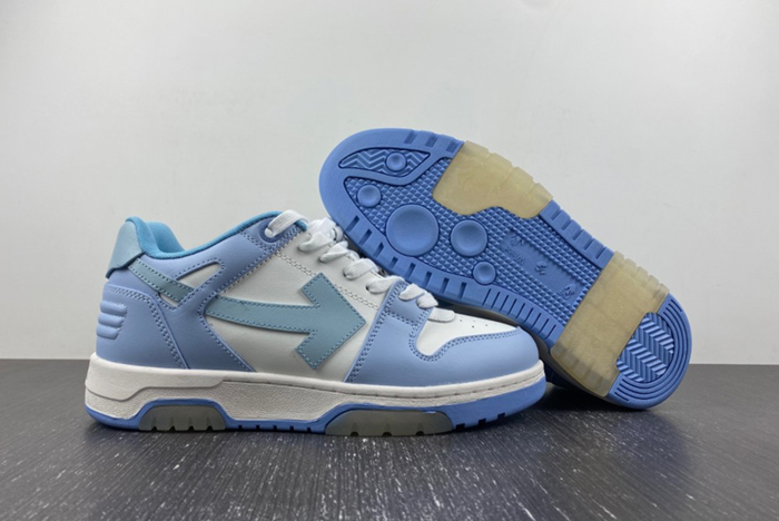 Off-White Out Of Office Calf Leather White Baby Blue OMIA189C99-LEA007-0140