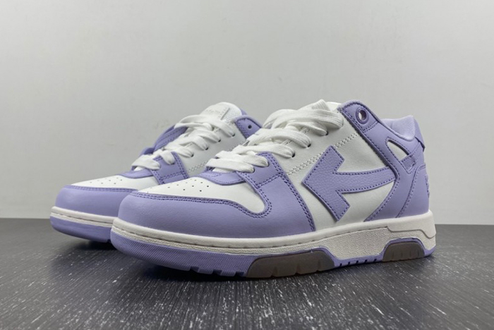 OFF-WHITE Out Of Office Calf Leather White Lilac