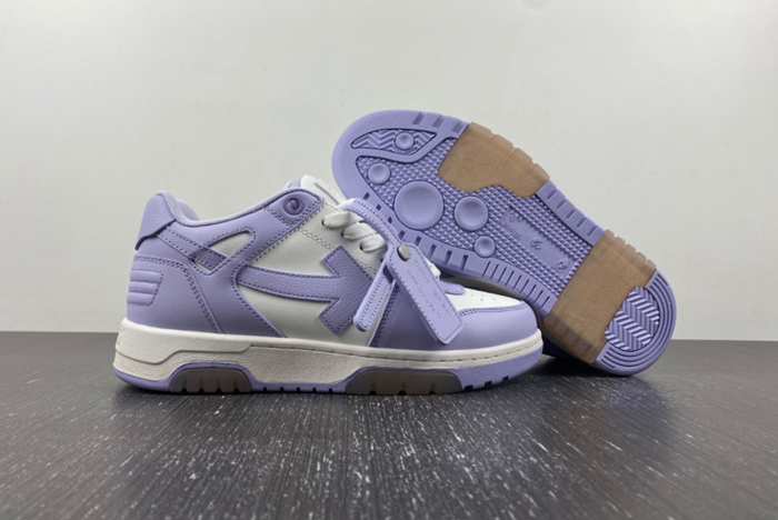 OFF-WHITE Out Of Office Calf Leather White Lilac