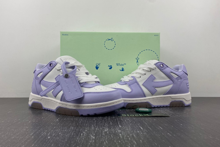 OFF-WHITE Out Of Office Calf Leather White Lilac