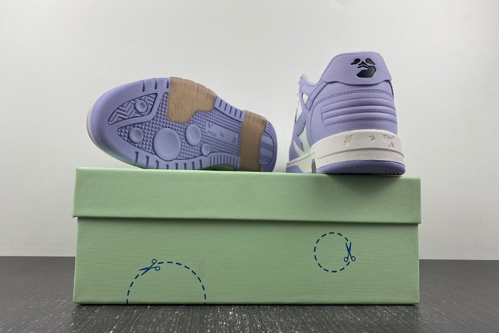 OFF-WHITE Out Of Office Calf Leather White Lilac