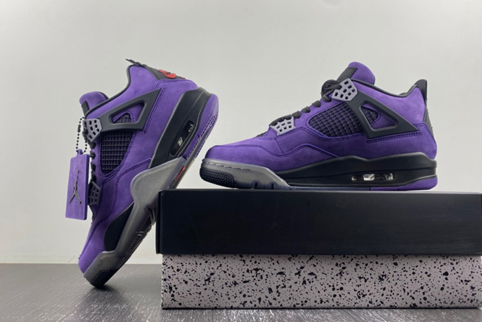 Jordan 4 Retro Travis Scott Purple 766296 LN4