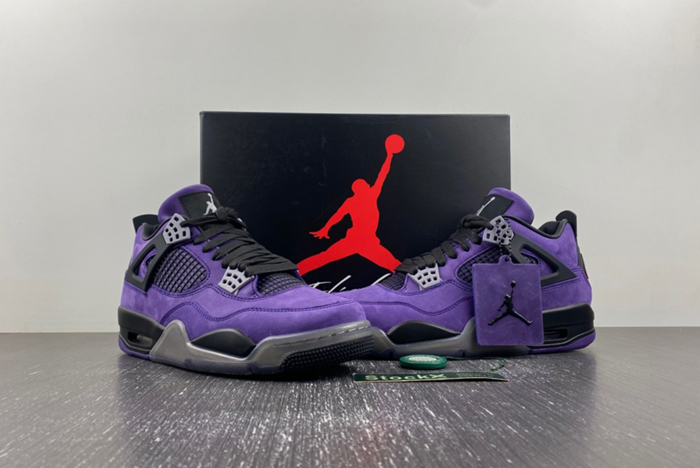 Jordan 4 Retro Travis Scott Purple 766296 LN4