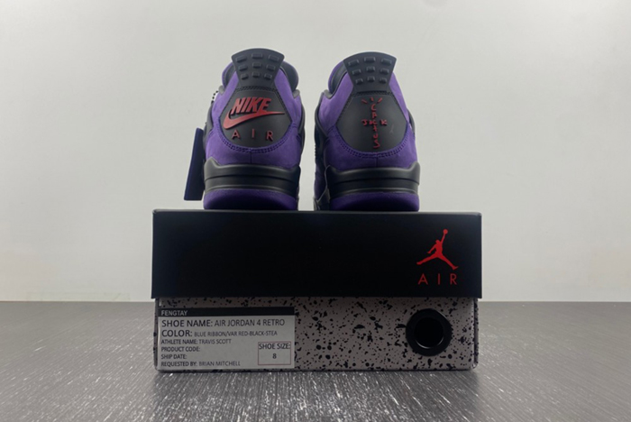 Jordan 4 Retro Travis Scott Purple 766296 LN4