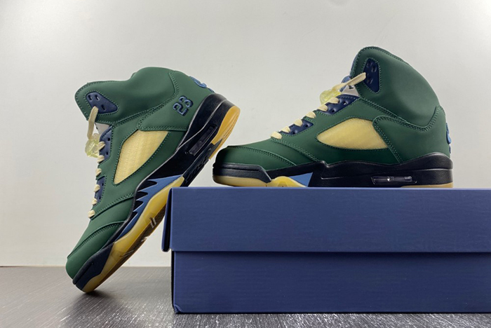 Air Jordan 5 "Navy Green”  FZ5758-003