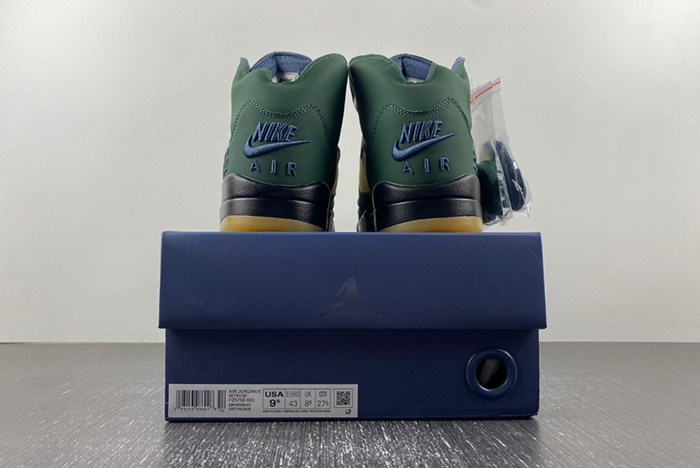 Air Jordan 5 "Navy Green”  FZ5758-003
