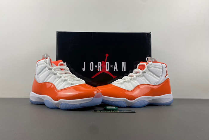 Air Jordan 11  white-orange