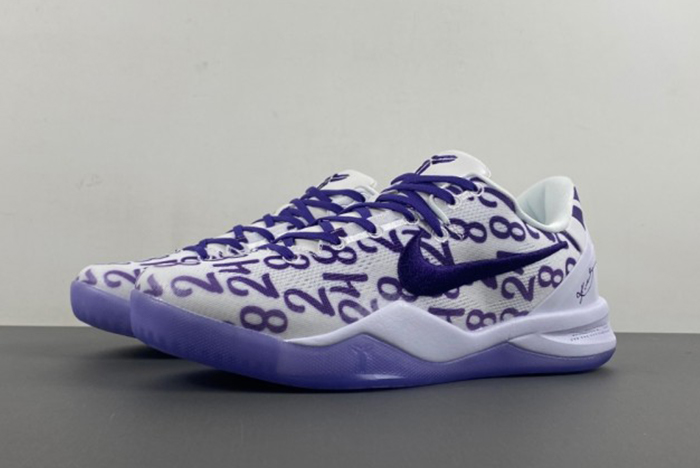 Nike Kobe 8 Protro “White Court Purple”  FQ3549-  100